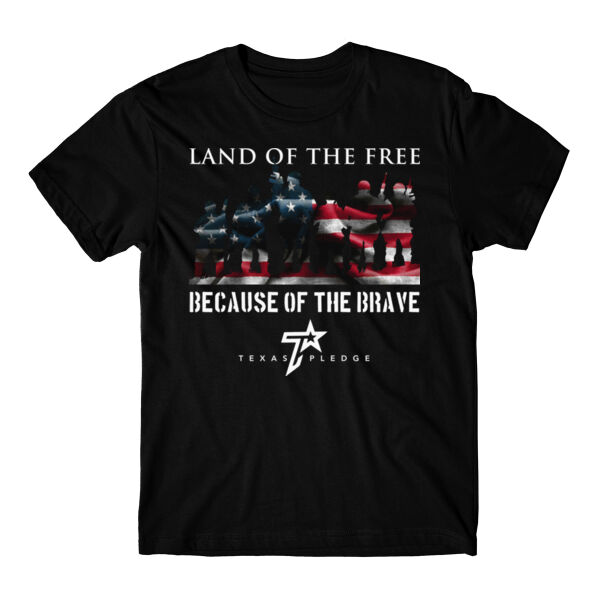 LIMITED EDITION - BECAUSE OF THE BRAVE - PREMIUM HEAVYWEIGHT T-SHIRT - $H3EDNY$ Thumbnail